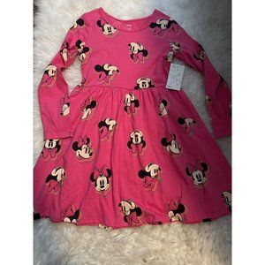 NWT Disney Minnie Mouse Long Sleeve Dress Girls Size 6X